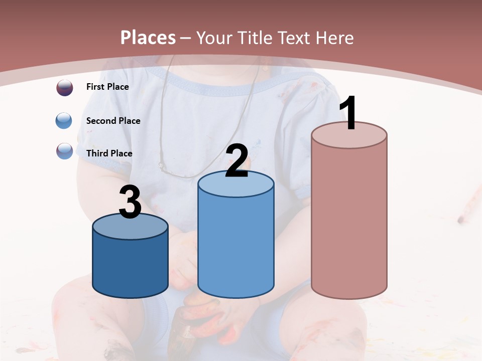 Blue Kid Paint PowerPoint Template