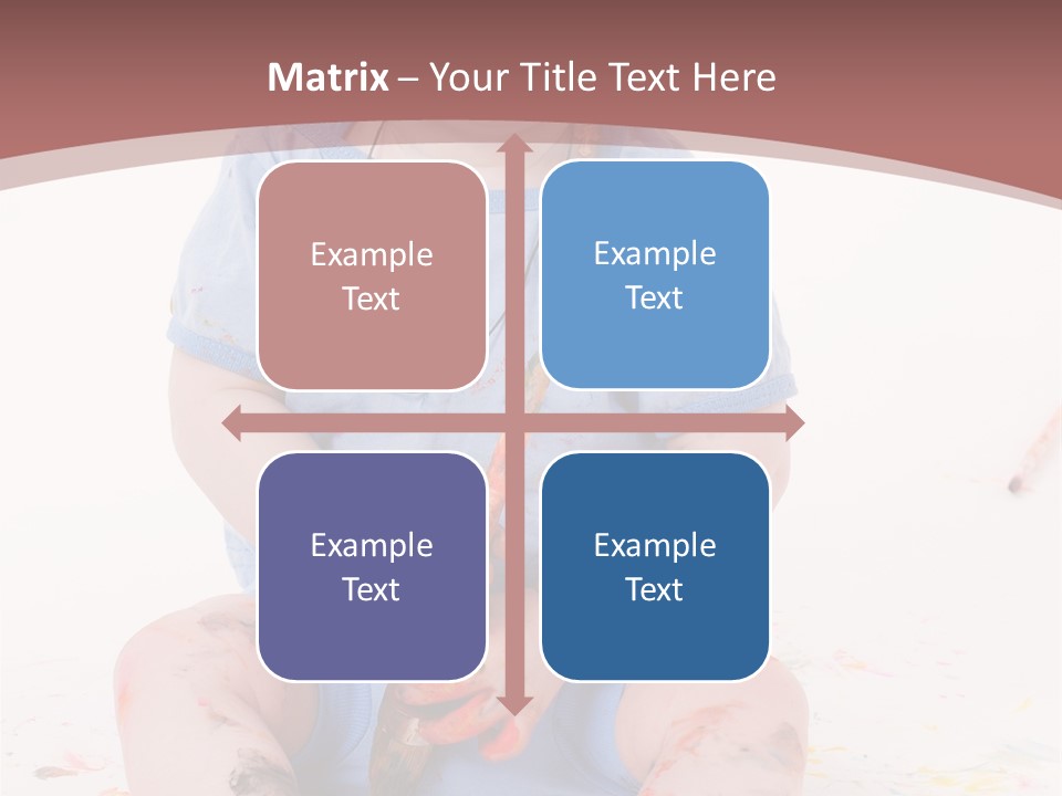 Blue Kid Paint PowerPoint Template