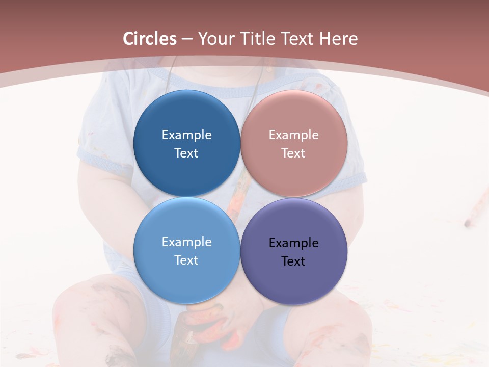 Blue Kid Paint PowerPoint Template