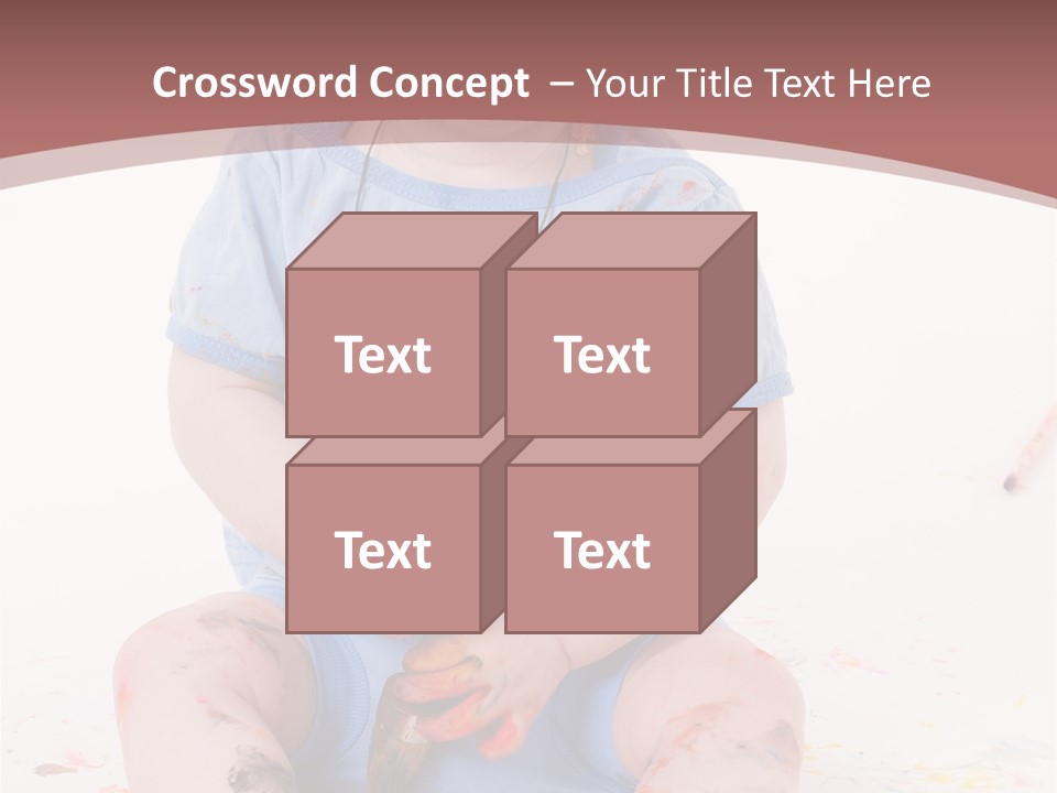 Blue Kid Paint PowerPoint Template