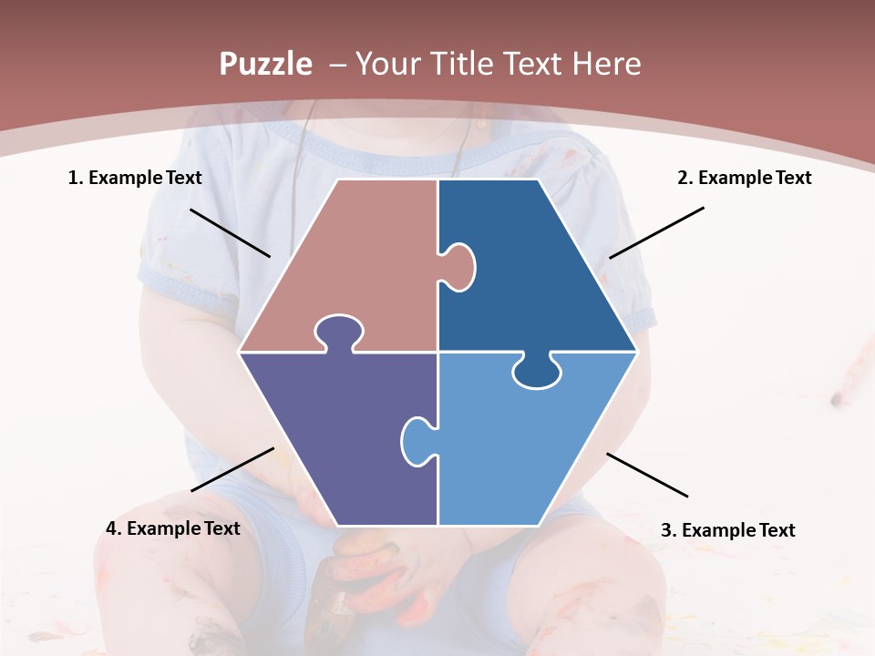 Blue Kid Paint PowerPoint Template