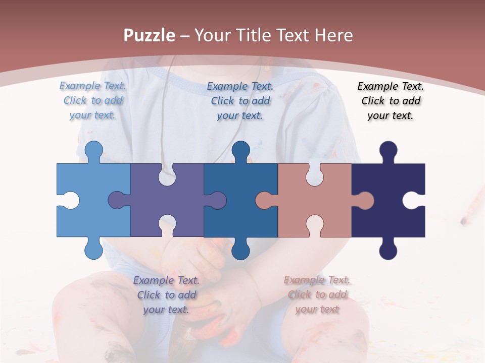 Blue Kid Paint PowerPoint Template