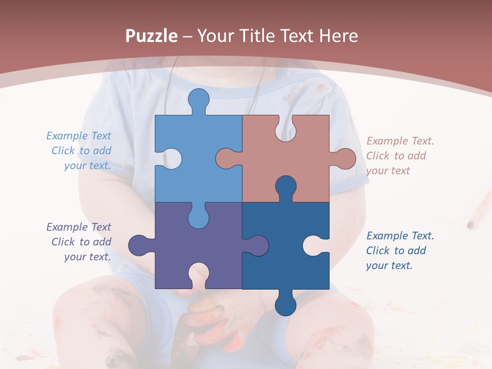 Blue Kid Paint PowerPoint Template