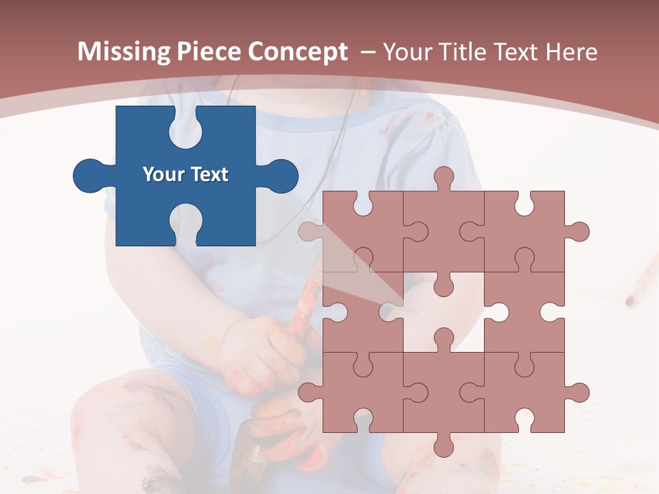 Blue Kid Paint PowerPoint Template