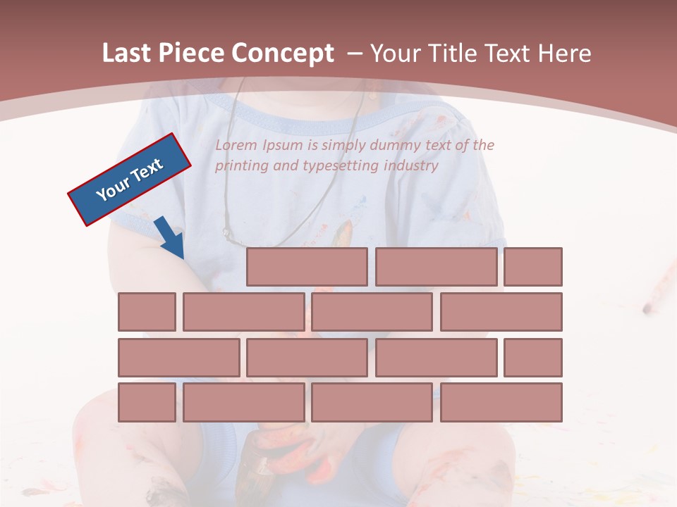 Blue Kid Paint PowerPoint Template