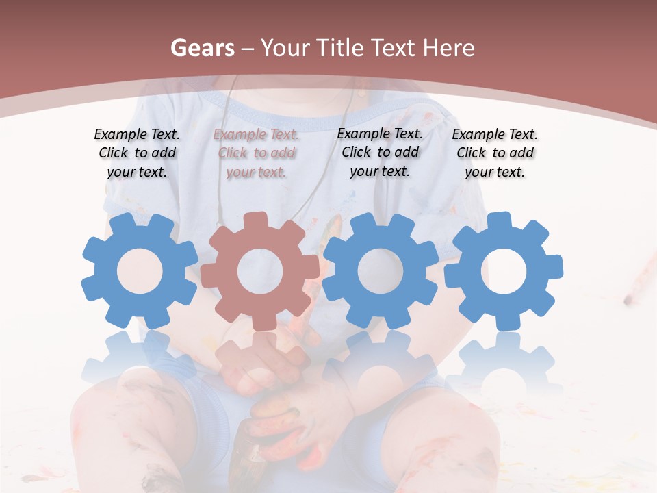 Blue Kid Paint PowerPoint Template