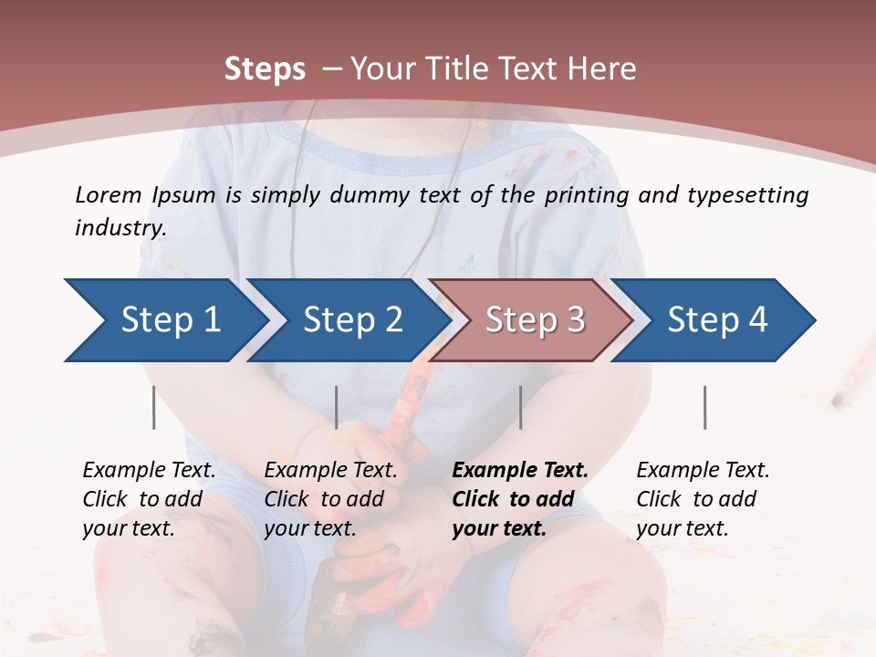 Blue Kid Paint PowerPoint Template