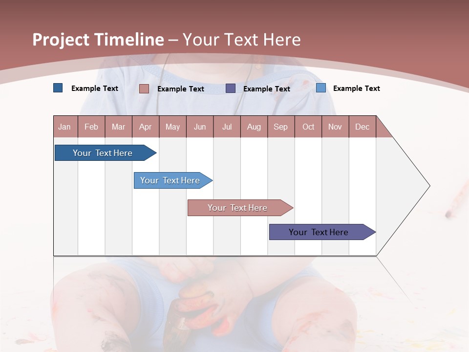 Blue Kid Paint PowerPoint Template