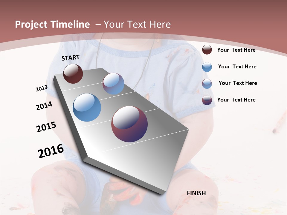 Blue Kid Paint PowerPoint Template