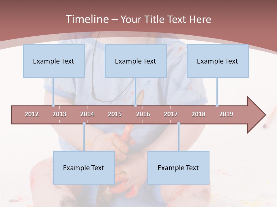 Blue Kid Paint PowerPoint Template