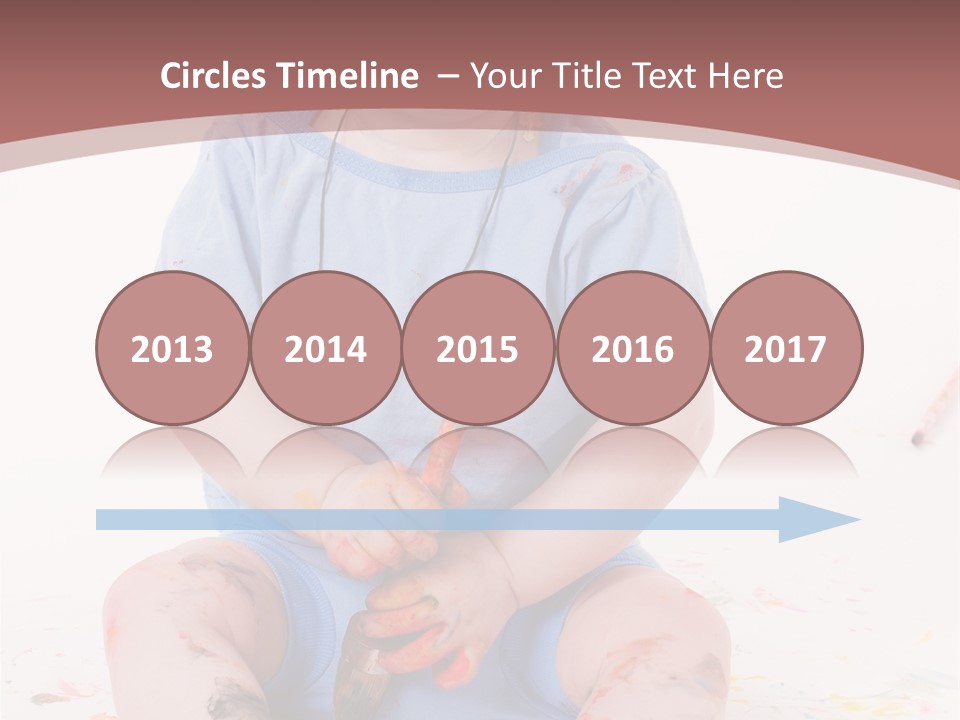 Blue Kid Paint PowerPoint Template