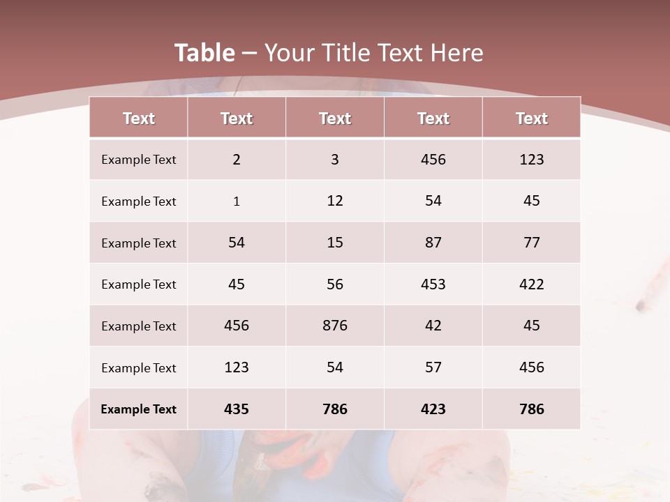 Blue Kid Paint PowerPoint Template