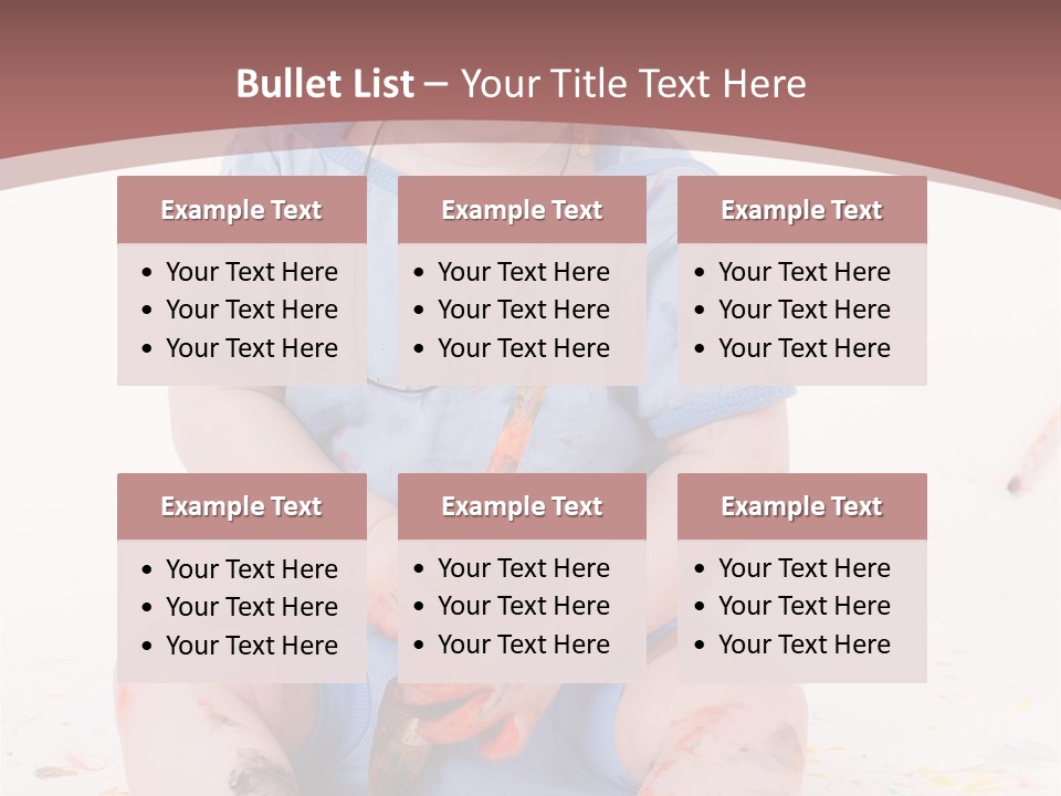 Blue Kid Paint PowerPoint Template