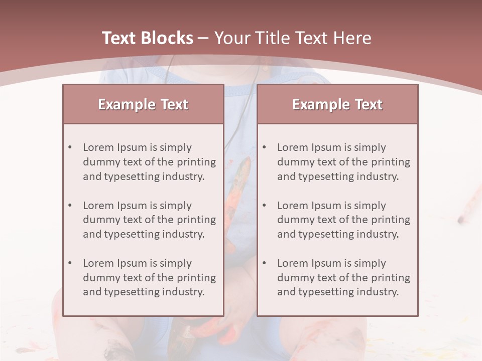 Blue Kid Paint PowerPoint Template