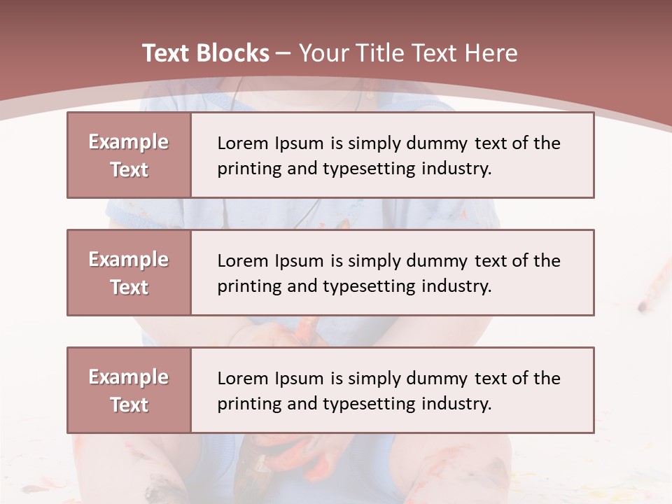 Blue Kid Paint PowerPoint Template