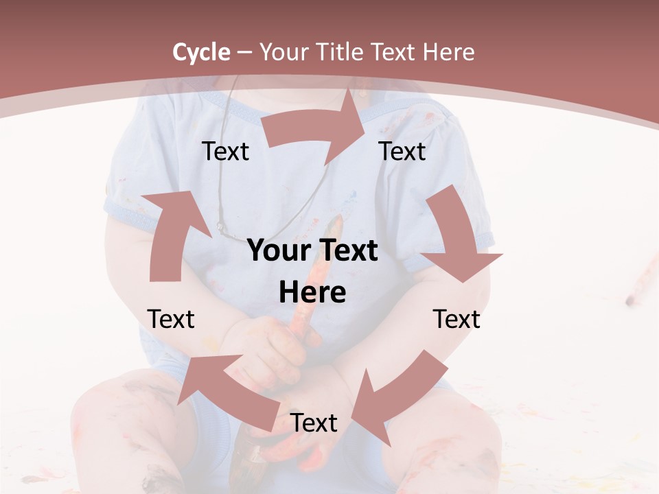 Blue Kid Paint PowerPoint Template