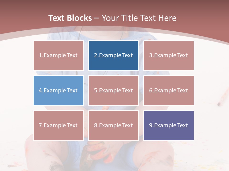 Blue Kid Paint PowerPoint Template