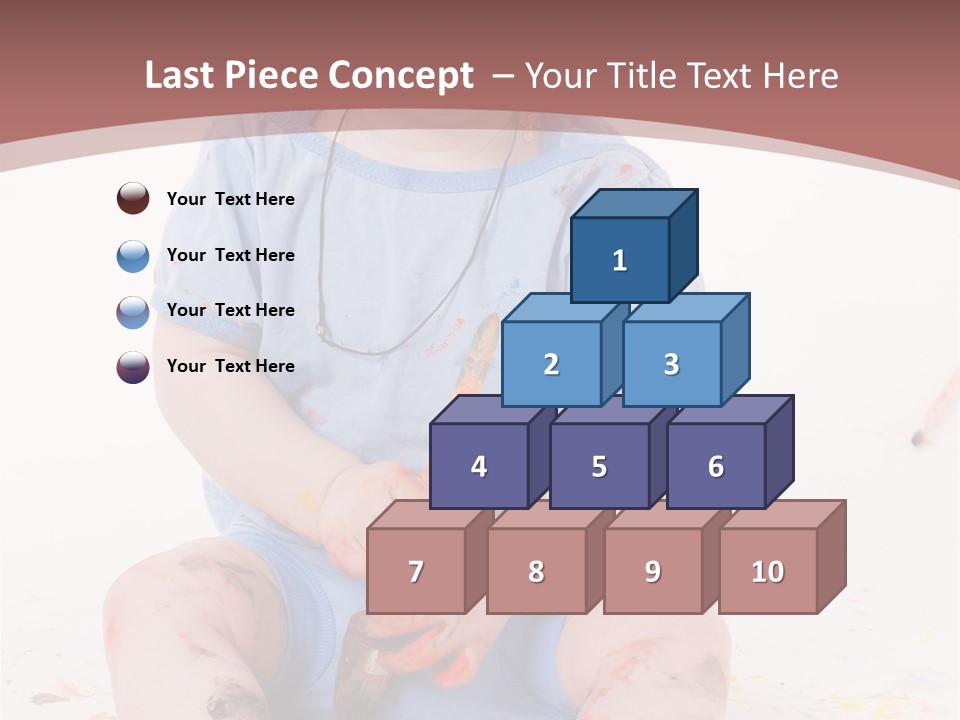 Blue Kid Paint PowerPoint Template