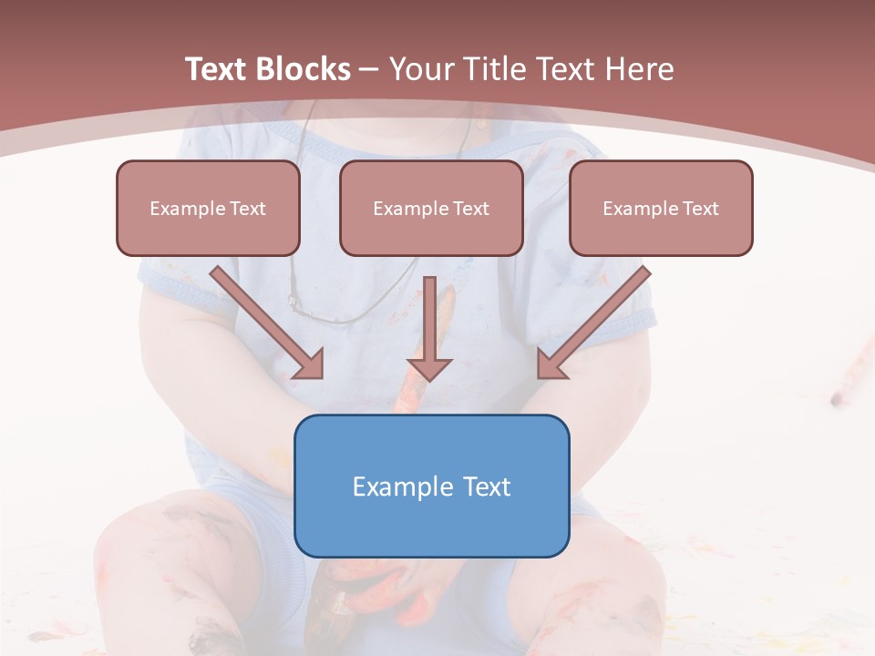 Blue Kid Paint PowerPoint Template