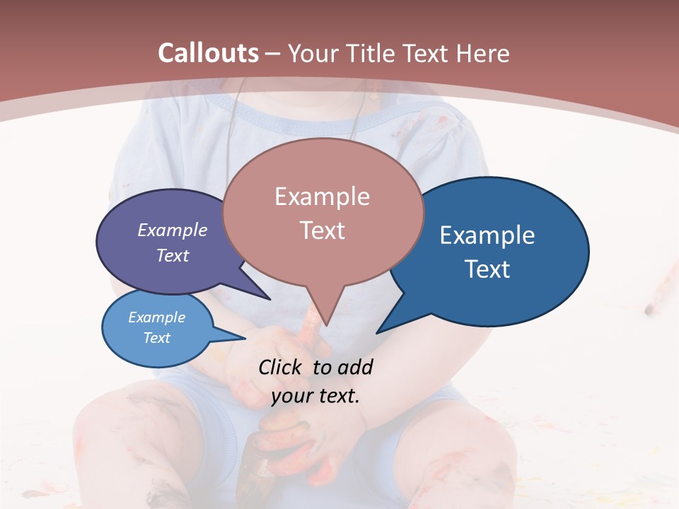 Blue Kid Paint PowerPoint Template