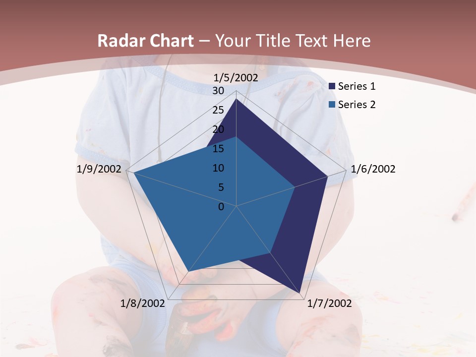 Blue Kid Paint PowerPoint Template