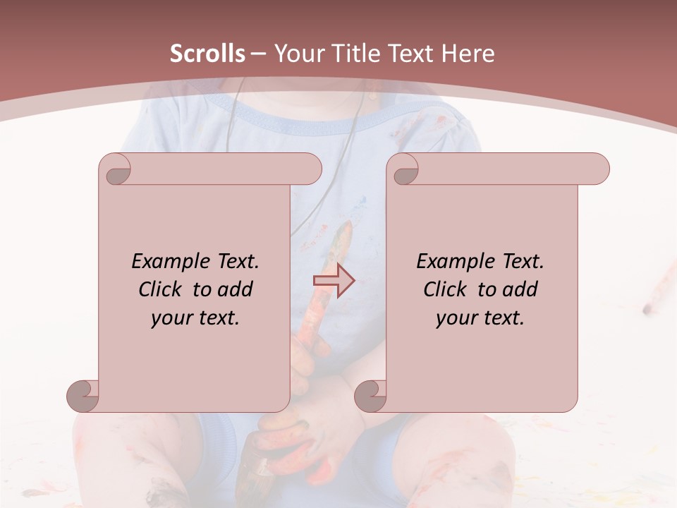 Blue Kid Paint PowerPoint Template