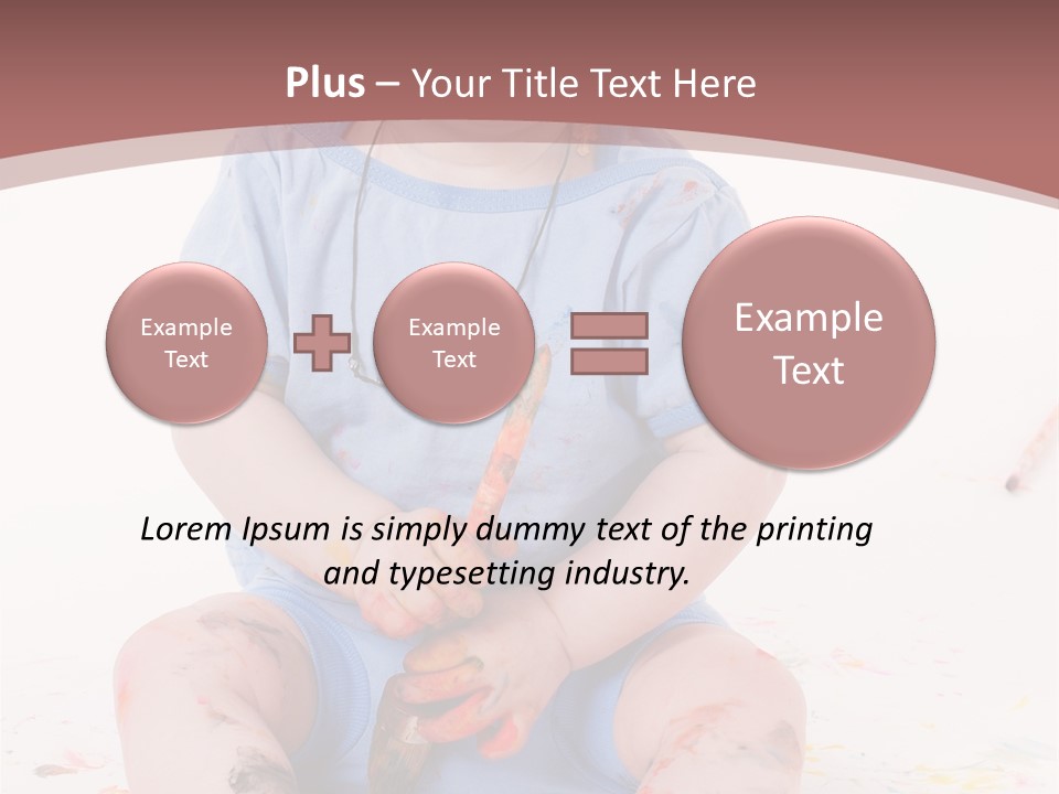 Blue Kid Paint PowerPoint Template