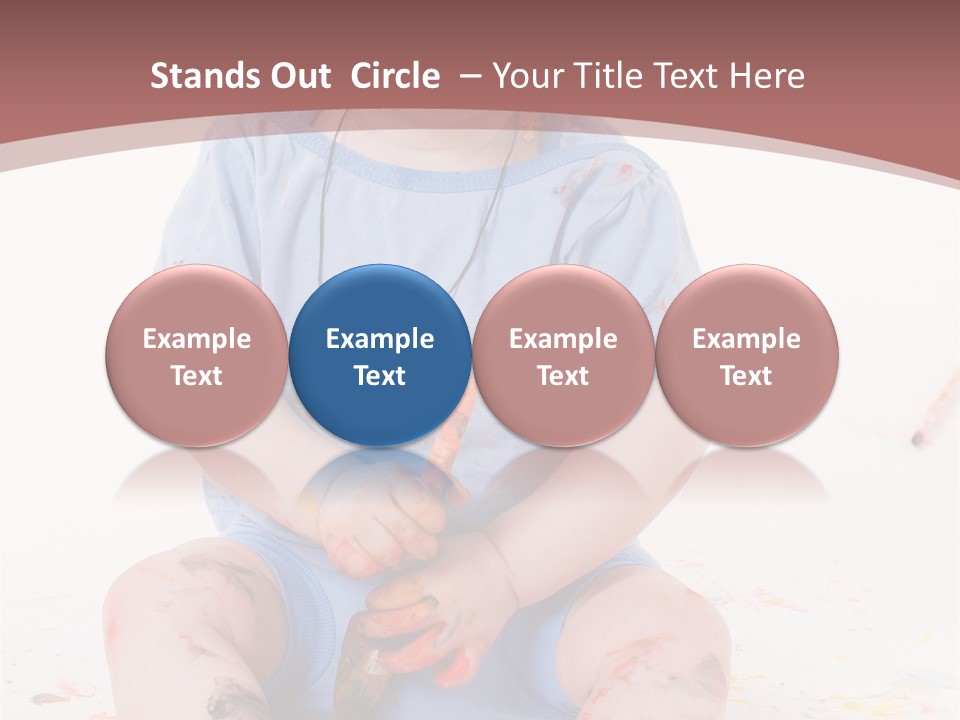 Blue Kid Paint PowerPoint Template