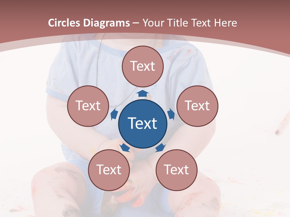 Blue Kid Paint PowerPoint Template