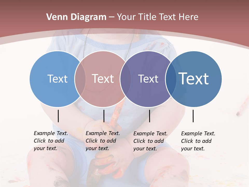 Blue Kid Paint PowerPoint Template