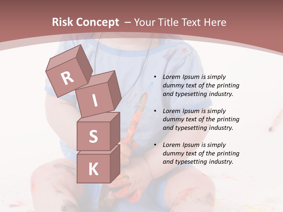 Blue Kid Paint PowerPoint Template