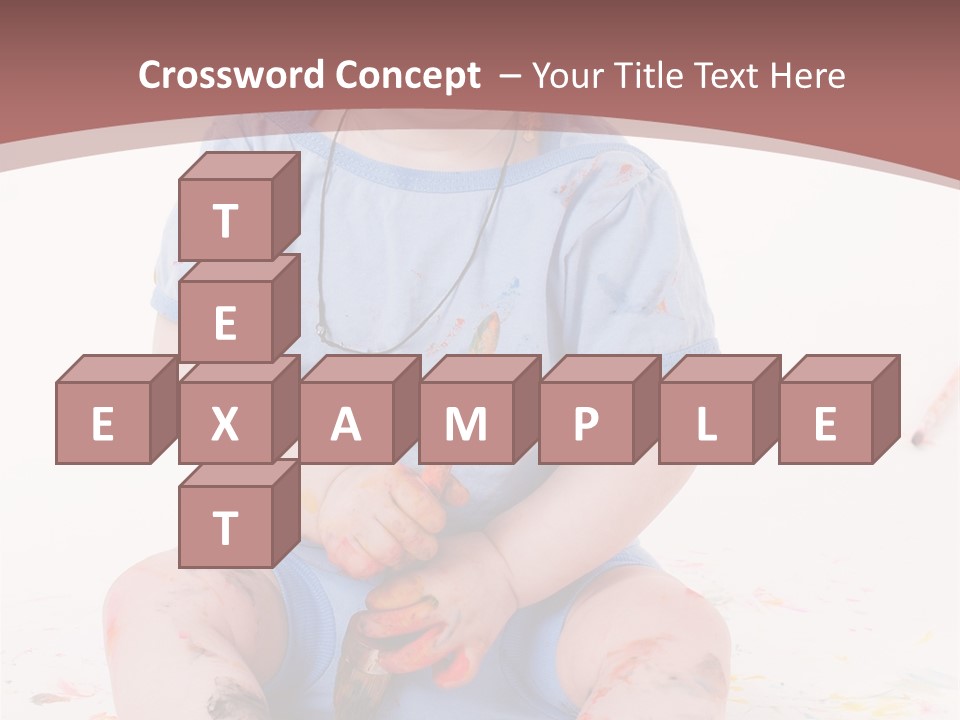 Blue Kid Paint PowerPoint Template