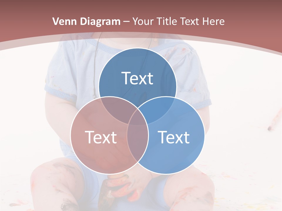 Blue Kid Paint PowerPoint Template