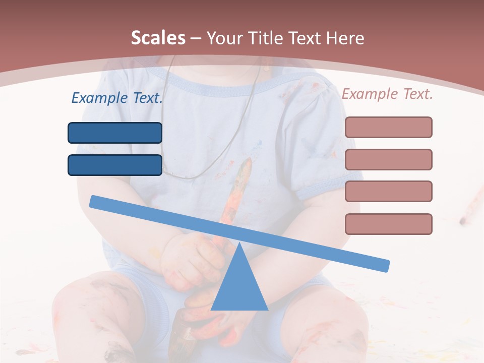 Blue Kid Paint PowerPoint Template