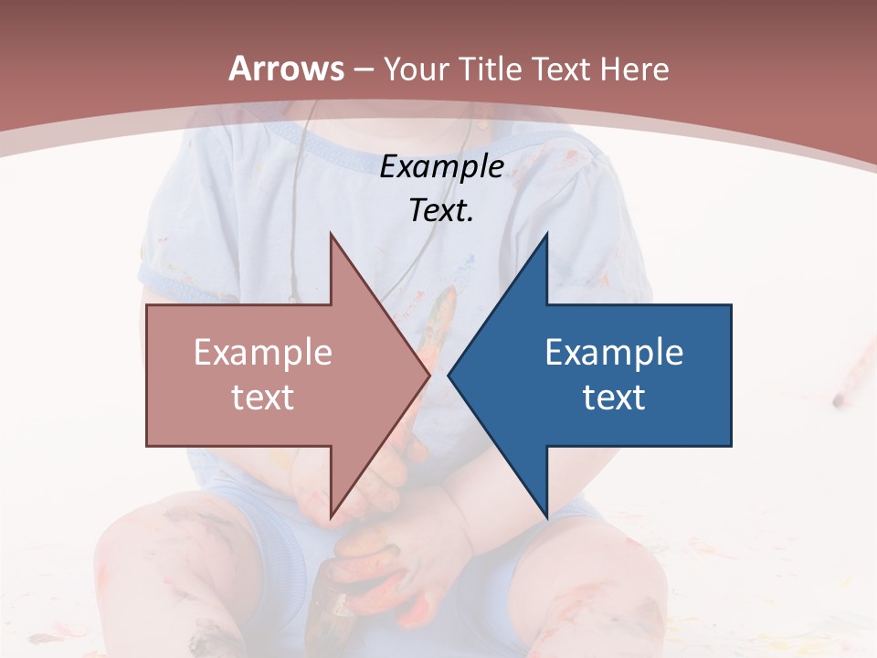 Blue Kid Paint PowerPoint Template