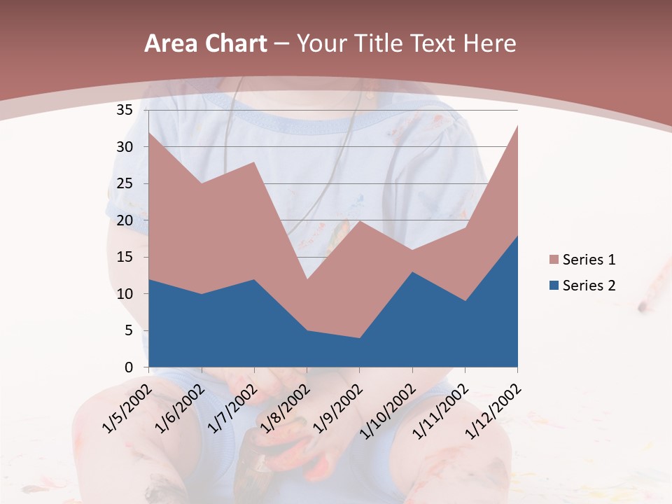 Blue Kid Paint PowerPoint Template