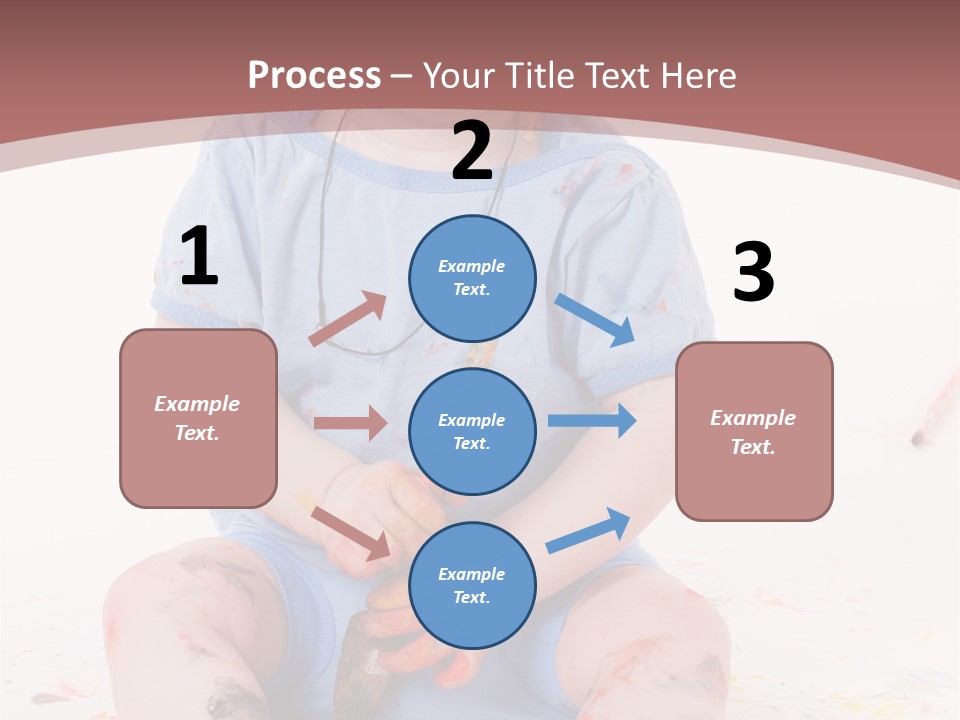 Blue Kid Paint PowerPoint Template