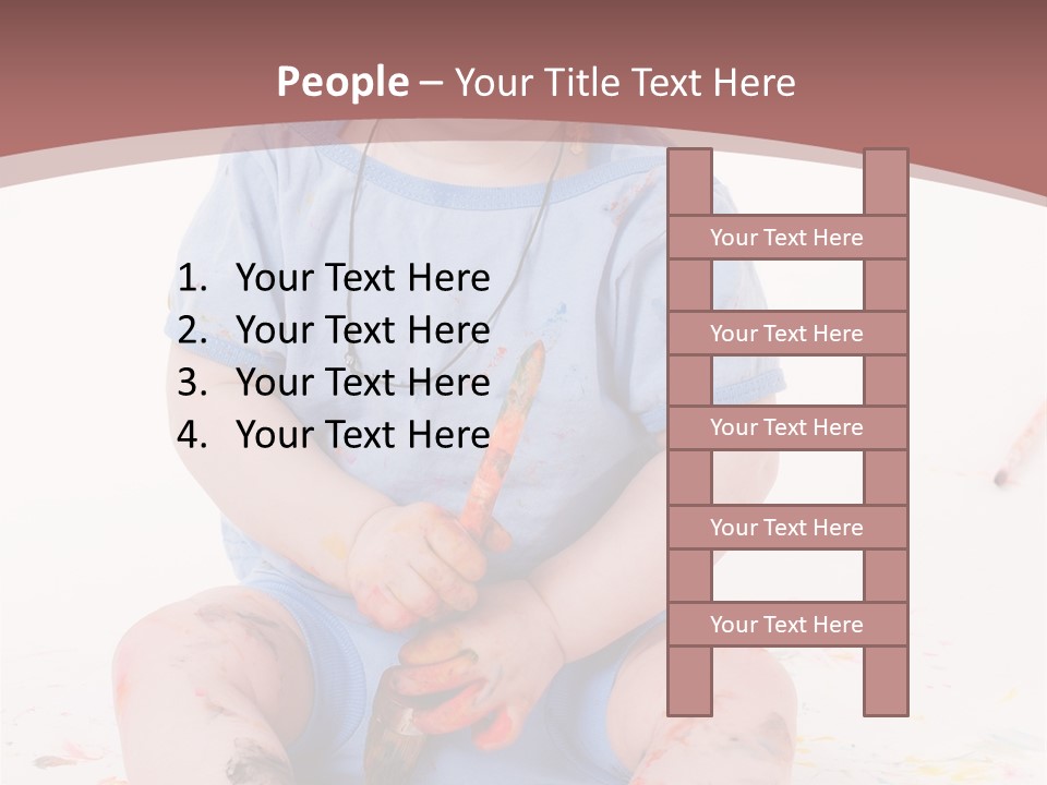 Blue Kid Paint PowerPoint Template