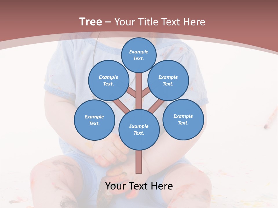 Blue Kid Paint PowerPoint Template