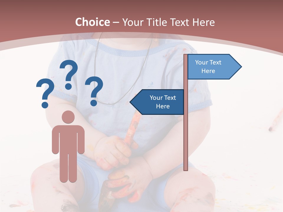 Blue Kid Paint PowerPoint Template