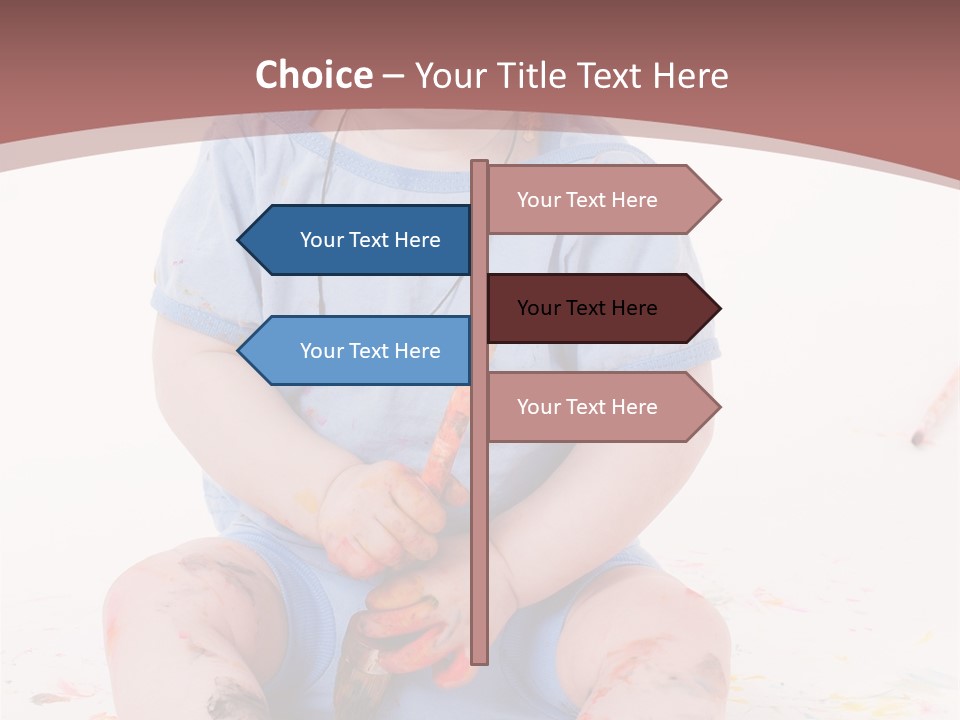 Blue Kid Paint PowerPoint Template