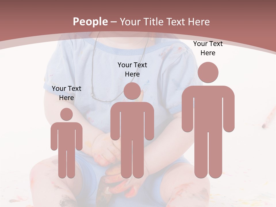 Blue Kid Paint PowerPoint Template