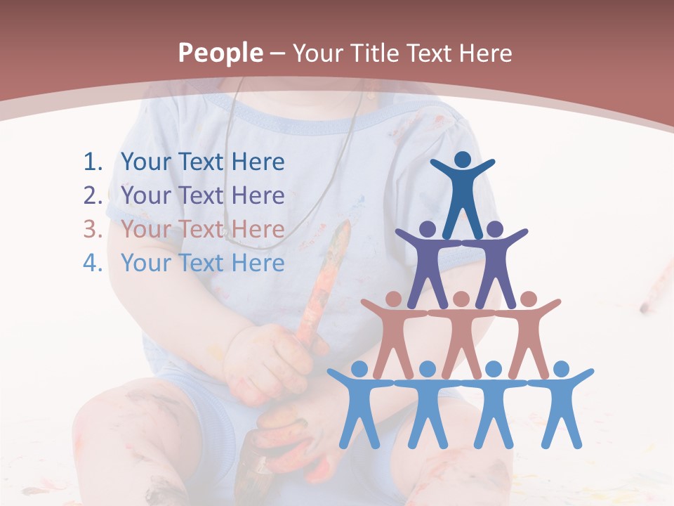 Blue Kid Paint PowerPoint Template