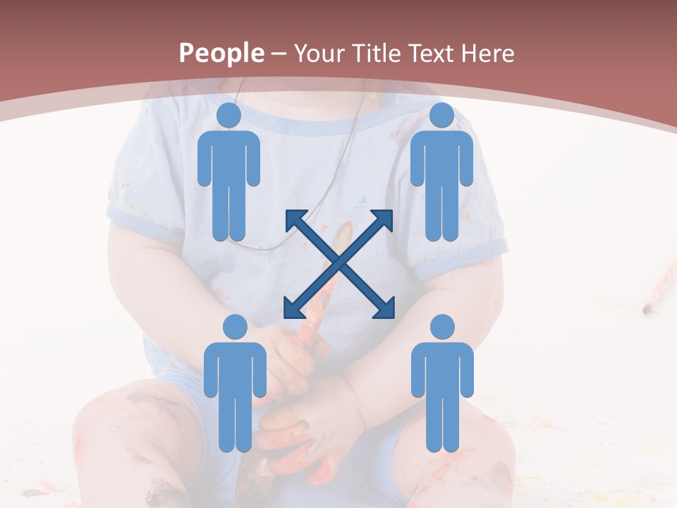 Blue Kid Paint PowerPoint Template