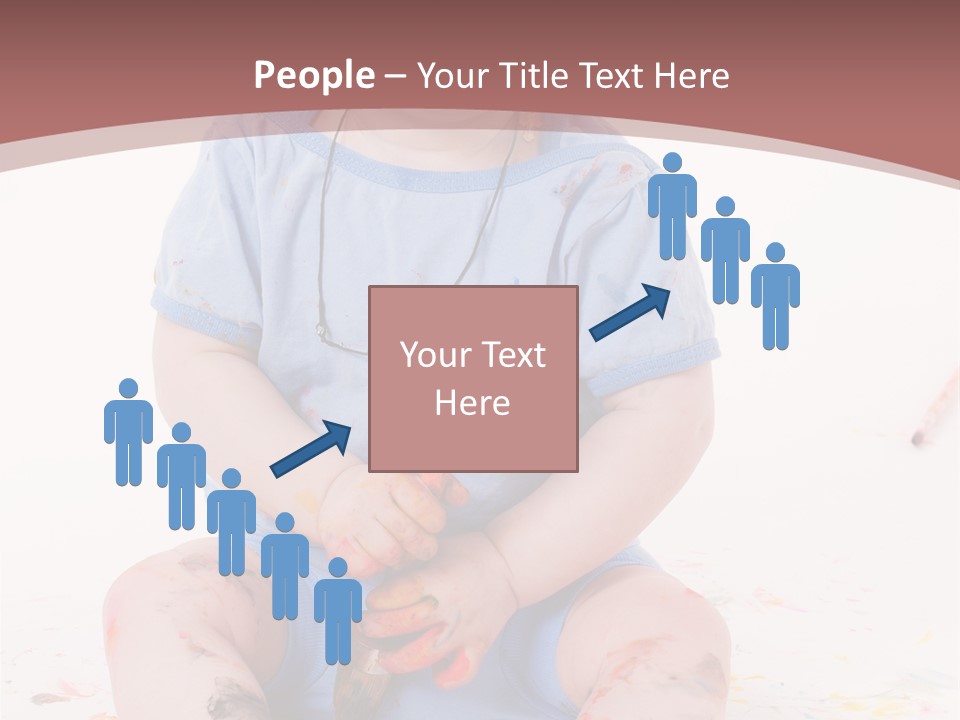 Blue Kid Paint PowerPoint Template