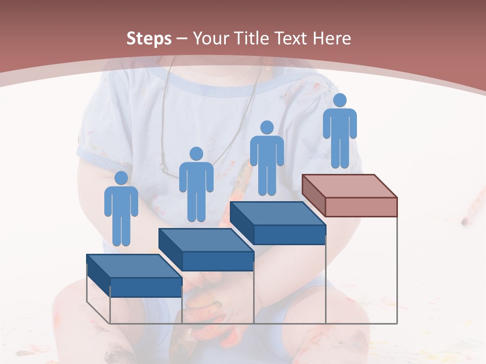 Blue Kid Paint PowerPoint Template