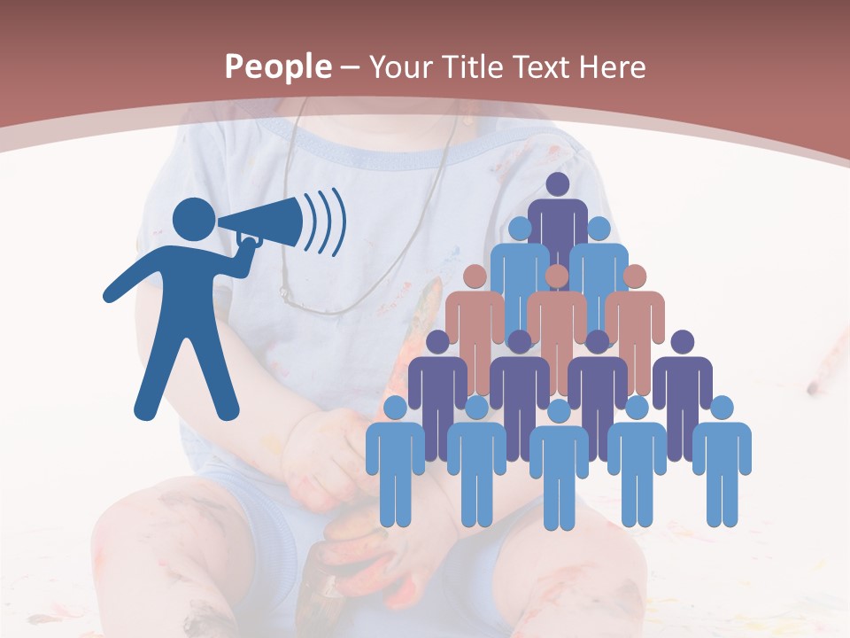 Blue Kid Paint PowerPoint Template