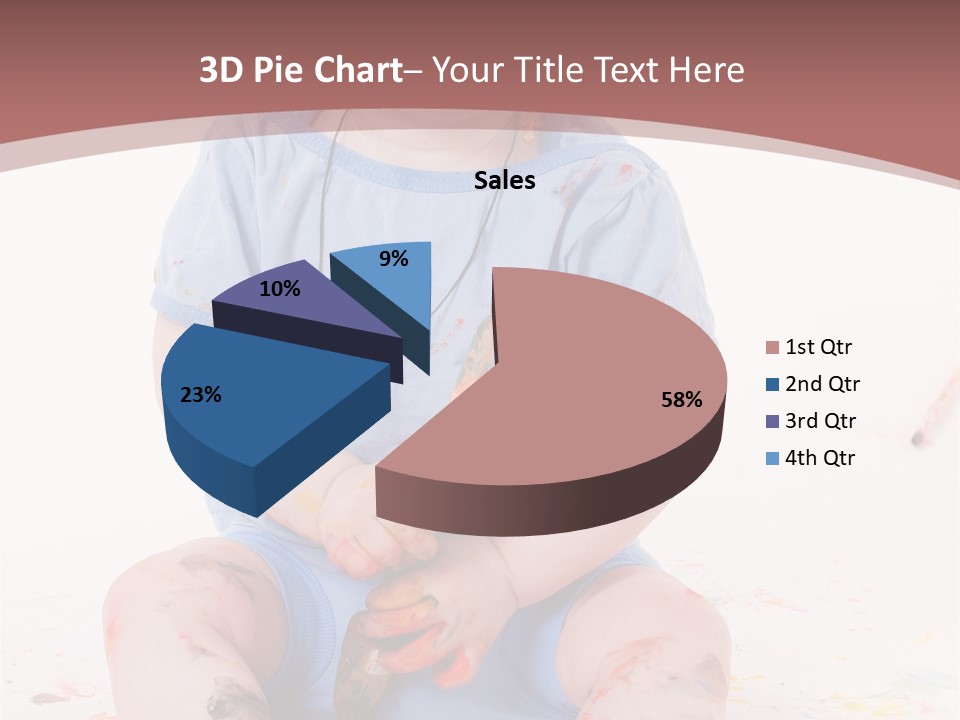 Blue Kid Paint PowerPoint Template