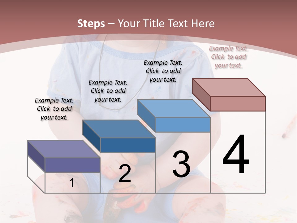 Blue Kid Paint PowerPoint Template