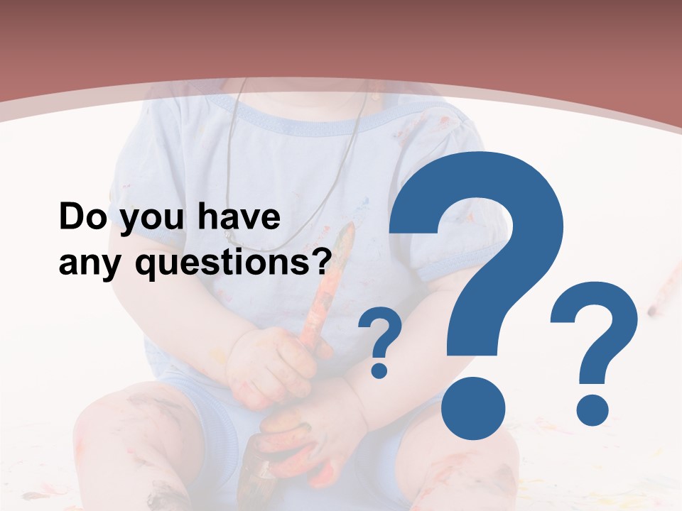 Blue Kid Paint PowerPoint Template